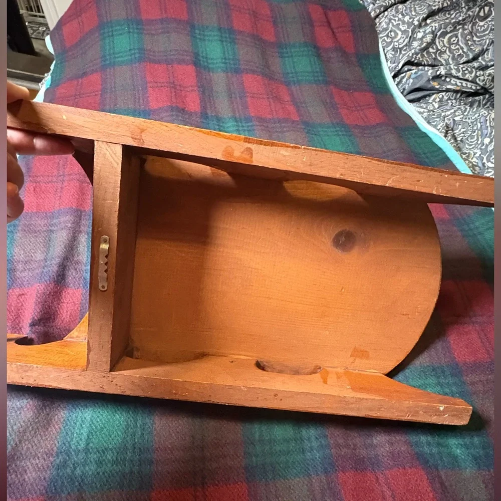 Vintage Wooden Holiday Folk Art Sled Decor